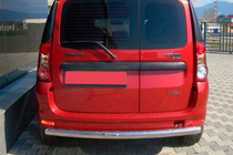 Renault Logan MCV 2005–2013 Aizmugurējais aizsargloks (nerūsējošais tērauds) foto 1