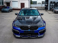 BMW 5. sērija G30/G31 2017–2023 Motora pārsegs (F90-style, kaltā oglekļa šķiedra) foto 1