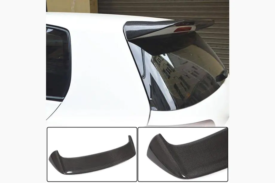 Volkswagen Golf 6 2008–2014 Spoileris V1 (Base HB 2010-2013, oglekļa šķiedra) Image