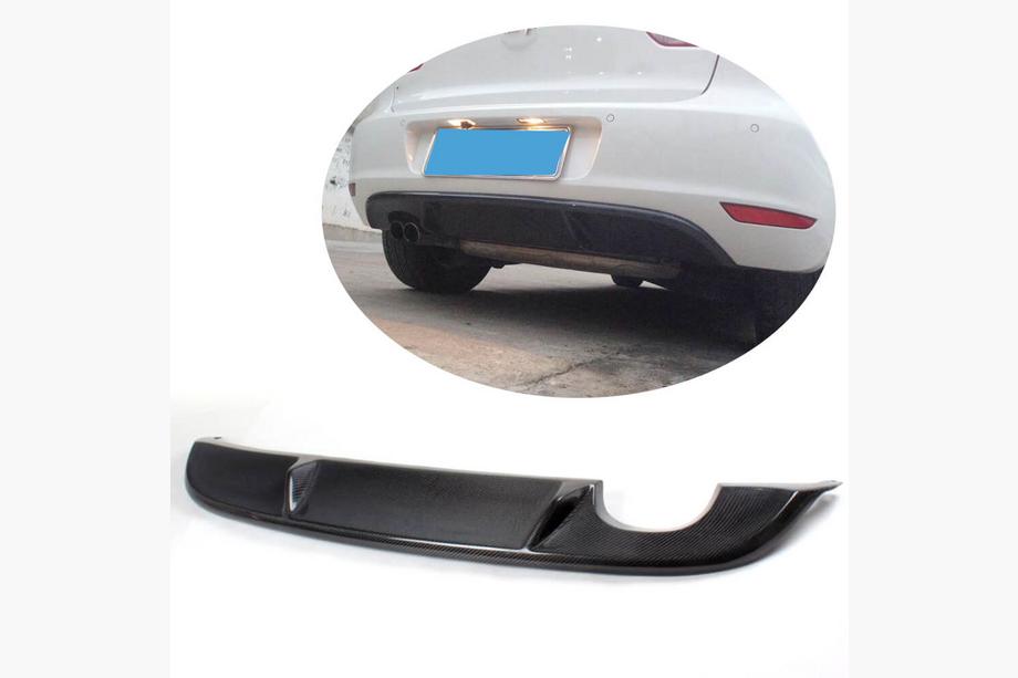 Volkswagen Golf 6 2008–2014 Aizmugurējā bampera difuzors V1 (Base HB 2010-2013, oglekļa šķiedra) Image