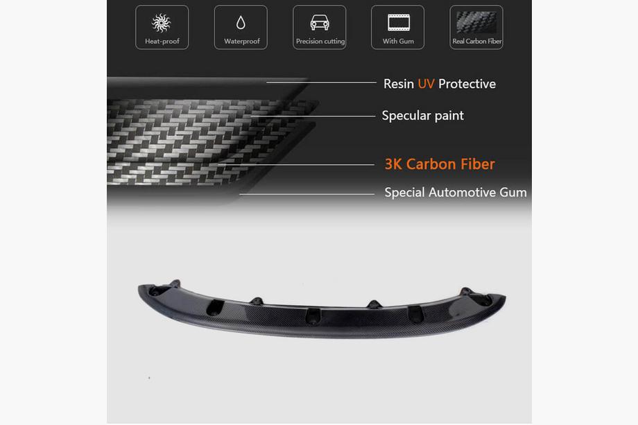 Volkswagen Golf 6 2008–2014 Priekšējā bampera lūpa Lip V3 (GTI HB 2010-2013, karbons) Foto 4