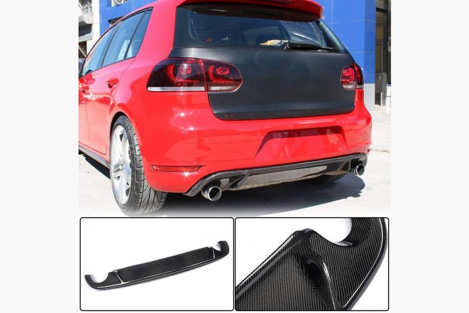 Volkswagen Golf 6 2008–2014 Aizmugurējā bufera difuzors V2 (GTI HB 2010-2013, karbons) Foto 1