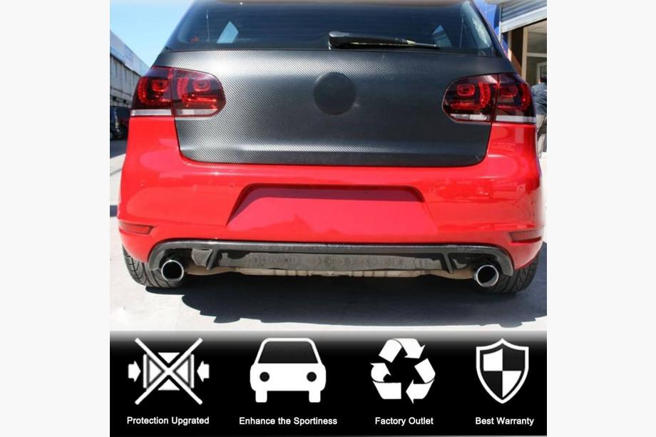 Volkswagen Golf 6 2008–2014 Aizmugurējā bufera difuzors V2 (GTI HB 2010-2013, karbons) Foto 2