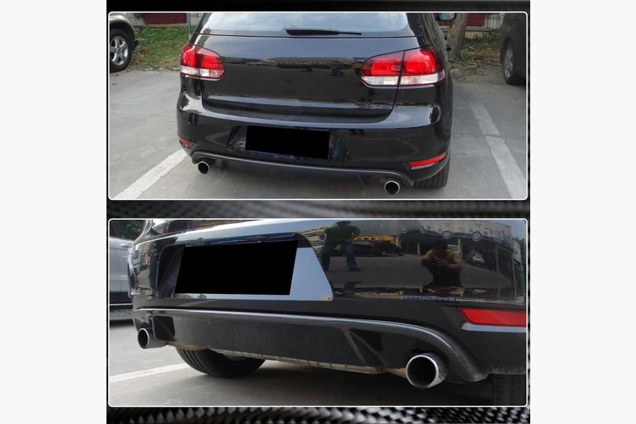 Volkswagen Golf 6 2008–2014 Aizmugurējā bufera difuzors V2 (GTI HB 2010-2013, karbons) Foto 3