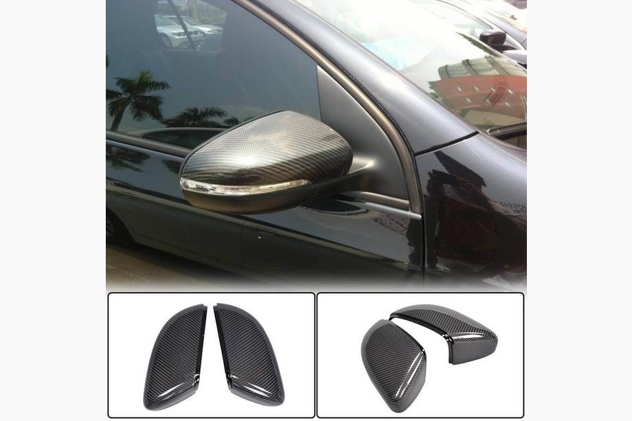 Volkswagen Golf 6 2008–2014 Oglekļa šķiedras spoguļu uzlikas (HB 2010-2013, Carbon) Foto 2