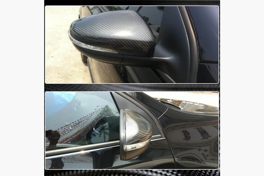 Volkswagen Golf 6 2008–2014 Oglekļa šķiedras spoguļu uzlikas (HB 2010-2013, Carbon) Foto 5