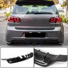 Volkswagen Golf 6 2008–2014 Aizmugurējā bufera difuzors V1 (R/R20 HB 2010-2013, oglekļa šķiedra) foto 1