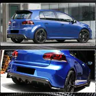 Volkswagen Golf 6 2008–2014 Aizmugurējā bufera difuzors V1 (R/R20 HB 2010-2013, oglekļa šķiedra) foto 4