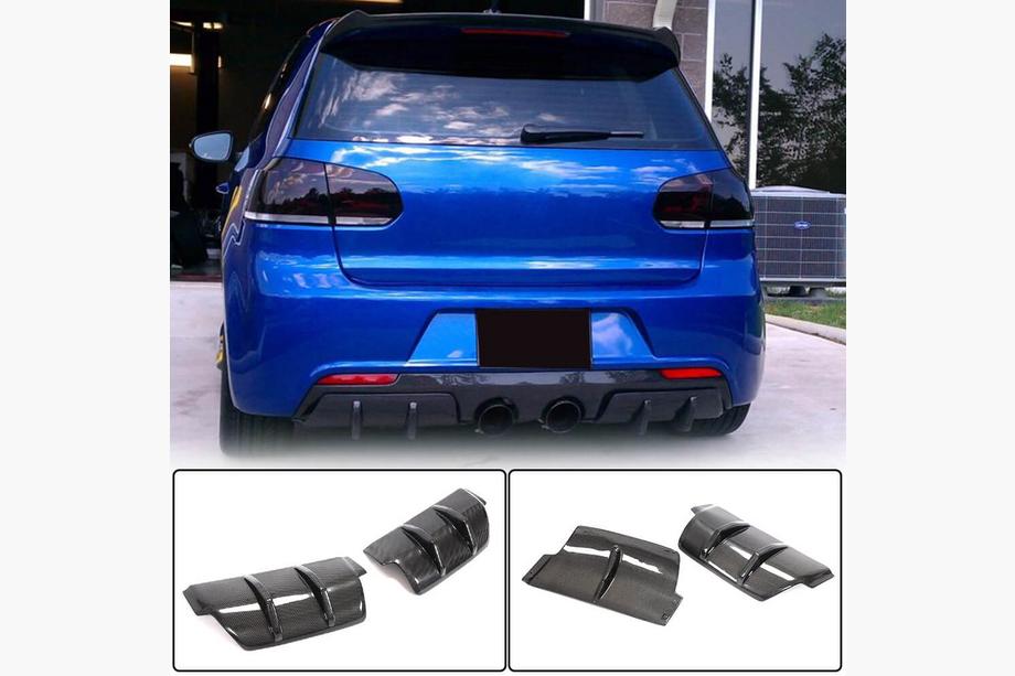 Volkswagen Golf 6 2008–2014 Aizmugurējā bampera difuzors V2 (R/R20 HB 2010-2013, oglekļa šķiedra) Image