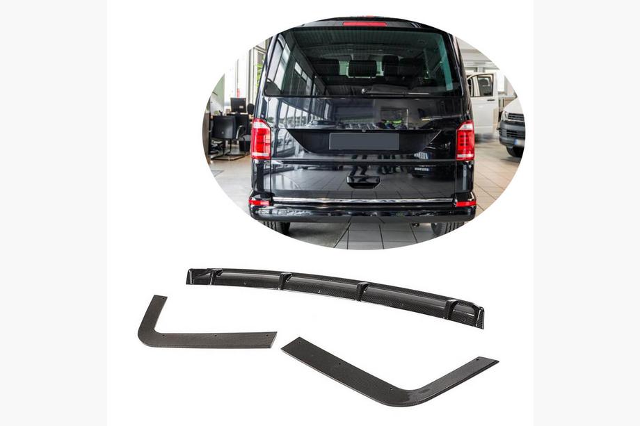 Volkswagen T6 2015–2024 Aizmugurējā bampera difuzors (2015-2019, oglekļa šķiedra) Image