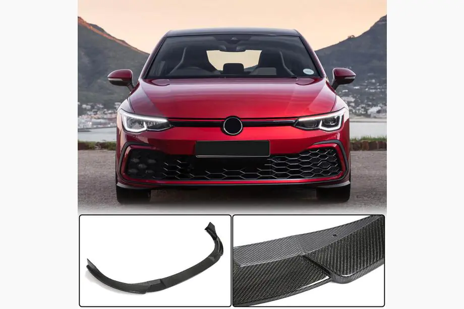 Volkswagen Golf 8 2019– Priekšējā bufera lūpa Lip (GTI HB, karbons) Image