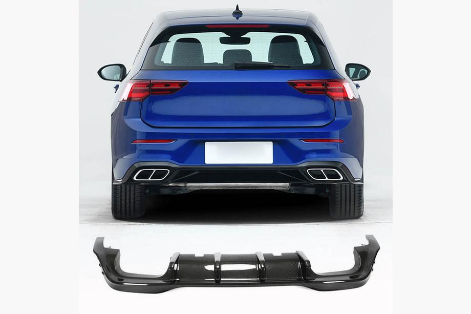 Volkswagen Golf 8 2019– Aizmugurējā bampera difuzors (R HB, sausā oglekļa šķiedra) Image