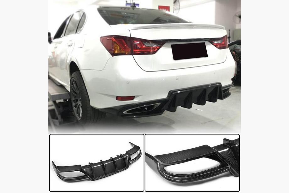 Lexus GS 2011–2020 Aizmugurējā bampera difuzors (F-Sport 2011-2015, oglekļa šķiedra) Image