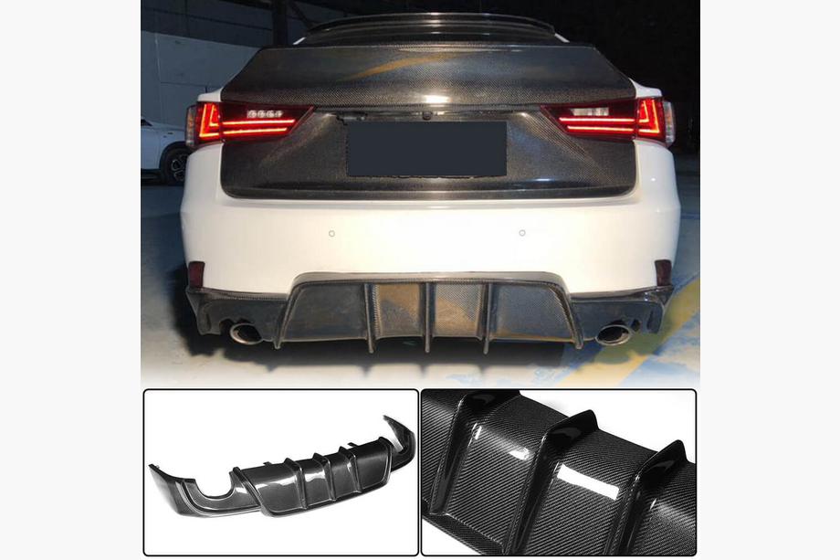 Lexus IS 2013– Aizmugurējā bufera difuzors V1 (Base/F-Sport 2013-2016, oglekļa šķiedra) Image
