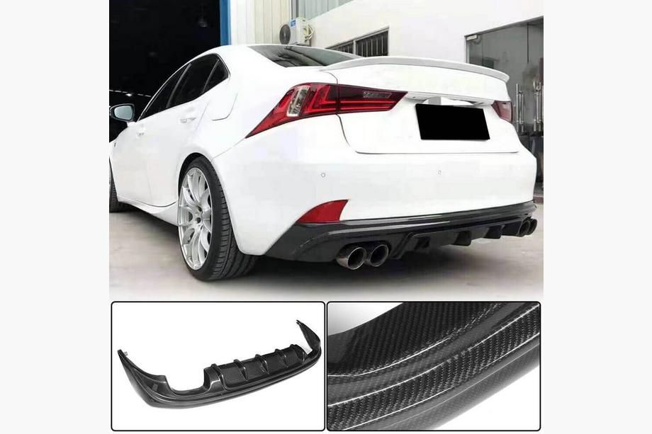 Lexus IS 2013– Aizmugurējā bufera difuzors V2 (Base/F-Sport 2013-2016, oglekļa šķiedra) Image