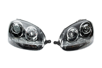 Volkswagen Golf 5 2003–2009 Priekšējie lukturi ar projektorlēcu Black (2 gab.) foto 2