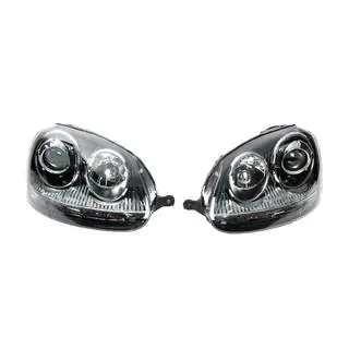 Priekšējie lukturi ar projektorlēcu Black (2 gab.) Volkswagen Golf 5 2003–2009 foto 2