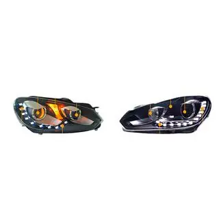 LED priekšējie lukturi ar DRL (2 gab.) Volkswagen Golf 6 2008–2014 foto 3