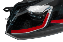 Volkswagen Golf 6 2008–2014 Priekšējie lukturi Golf 7 Style Red (bez vadības blokiem, 2 gab.) foto 7