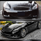 Infiniti G25/G35/37 (V36/CV36) 2006–2015 Priekšējā bufera lūpa (G37 Coupe 2009-2013, oglekļa šķiedra) foto 3