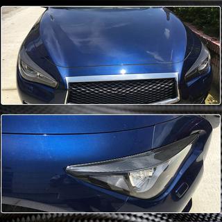 Priekšējo lukturu uzacis (Q50 2014-2017, oglekļa šķiedra) Infiniti Q50/Q60 2013–2024 foto 3