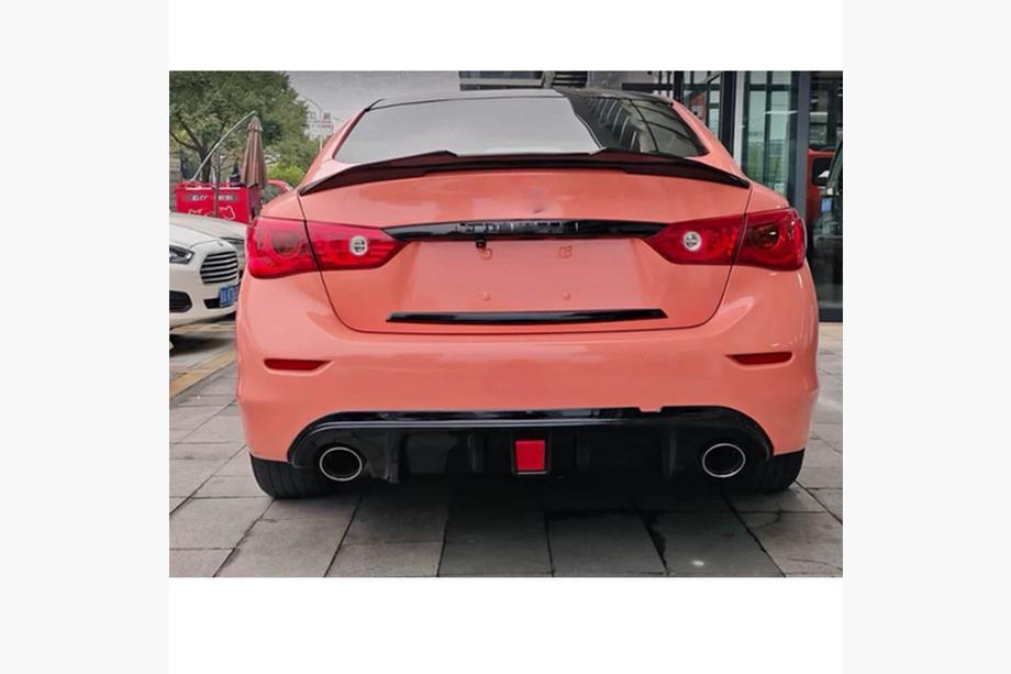 Infiniti Q50/Q60 2013–2024 Aizmugurējā bampera difuzors V2 (Q50 Base/Sport 2014-2017, oglekļa šķiedra) Foto 2