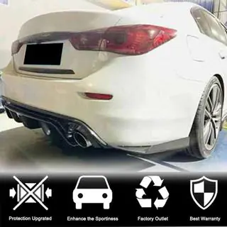 Karbona aizmugurējā bufera uzlikas (Q50 Base/Sport 2014-2017) foto 2