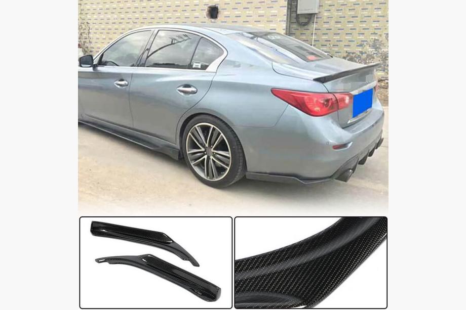 Infiniti Q50/Q60 2013–2024 Karbona aizmugurējā bufera uzlikas (Q50 Base/Sport 2014-2017) Image