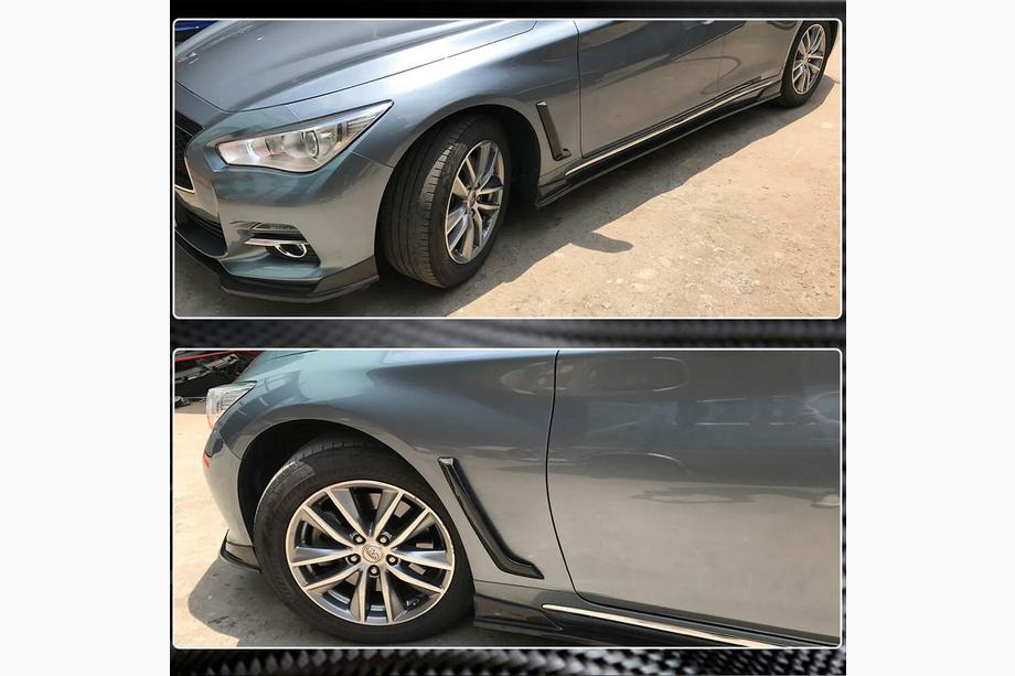 Infiniti Q50/Q60 2013–2024 Oglekļa šķiedras priekšējo spārnu uzlikas (Q50 Base/Sport 2014-2020) Foto 3