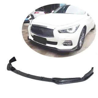 Priekšējā bampera lūpa Lip V1 (Q50 Base 2014-2017, oglekļa šķiedra) Infiniti Q50/Q60 2013–2024 foto 1