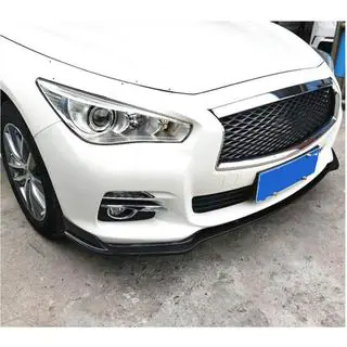 Priekšējā bampera lūpa Lip V1 (Q50 Base 2014-2017, oglekļa šķiedra) Infiniti Q50/Q60 2013–2024 foto 3