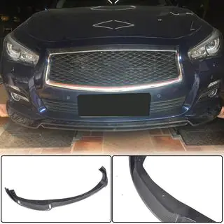 Priekšējā bampera lūpa Lip V2 (Q50 Base 2014-2017, oglekļa šķiedra) Infiniti Q50/Q60 2013–2024 foto 1