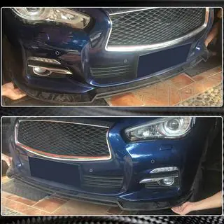 Priekšējā bampera lūpa Lip V2 (Q50 Base 2014-2017, oglekļa šķiedra) Infiniti Q50/Q60 2013–2024 foto 3