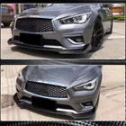 Infiniti Q50/Q60 2013–2024 Priekšējā bufera lūpa Lip V1 (Q50 Base 2018-2023, oglekļa šķiedra) foto 4
