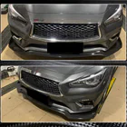 Infiniti Q50/Q60 2013–2024 Priekšējā bufera lūpa Lip V1 (Q50 Base 2018-2023, oglekļa šķiedra) foto 5