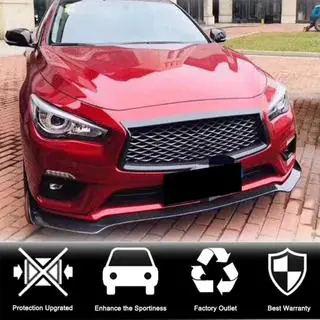 Priekšējā bufera lūpa Lip V1 (Q50 Base 2018-2023, oglekļa šķiedra) Infiniti Q50/Q60 2013–2024 foto 3