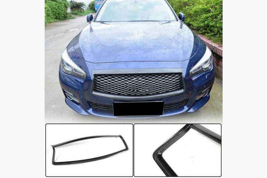 Infiniti Q50/Q60 2013–2024 Radiatora režģa apmale (Q50 Base/Sport 2014-2017, oglekļa šķiedra) Image