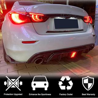 Aizmugurējā bufera difuzors V3 (Q50 Base/Sport 2018-2023, oglekļa šķiedra) Infiniti Q50/Q60 2013–2024 foto 3