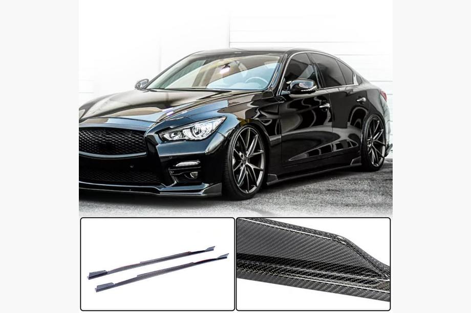 Infiniti Q50/Q60 2013–2024 Sānu sliekšņi V1 (Q50, oglekļa šķiedra) Foto 2