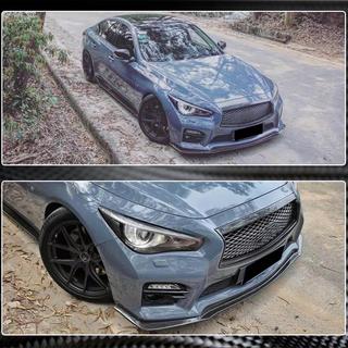 Priekšējā bufera lūpa Lip V1 (Q50 Sport 2014-2017, oglekļa šķiedra) Infiniti Q50/Q60 2013–2024 foto 4
