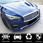 Infiniti Q50/Q60 2013–2024 Oglekļa šķiedras priekšējā bampera lūpa Lip V2 (Q50 Sport 2014-2017, Carbon) foto 2