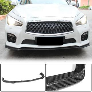 Oglekļa šķiedras priekšējā bampera lūpa Lip V2 (Q50 Sport 2014-2017, Carbon) Infiniti Q50/Q60 2013–2024 foto 1