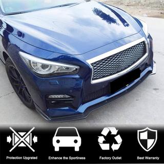 Oglekļa šķiedras priekšējā bampera lūpa Lip V2 (Q50 Sport 2014-2017, Carbon) Infiniti Q50/Q60 2013–2024 foto 2