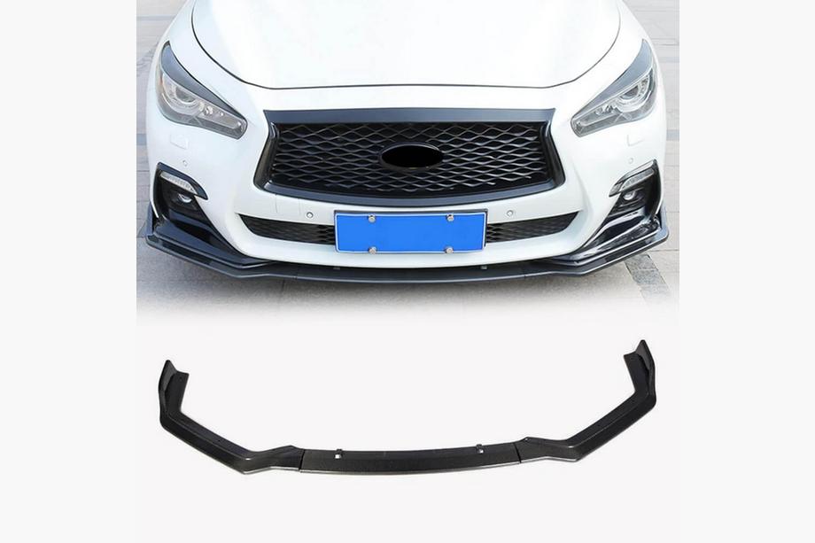 Infiniti Q50/Q60 2013–2024 Priekšējā bufera lūpa Lip V1 (priekš Q50 Sport 2018-2022, karbons) Foto 1