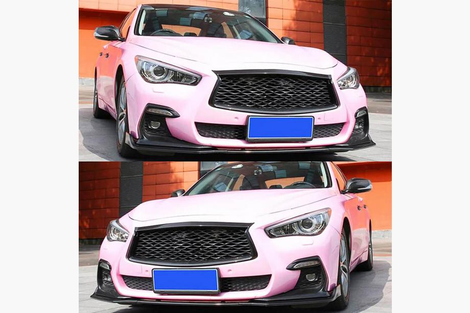 Infiniti Q50/Q60 2013–2024 Priekšējā bufera lūpa Lip V1 (priekš Q50 Sport 2018-2022, karbons) Foto 2