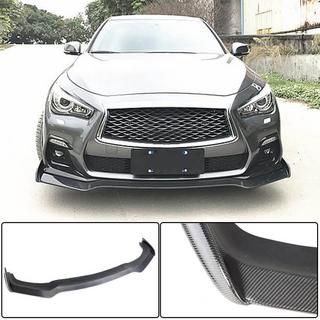 Priekšējā bampera lūpas uzlika Lip V2 (Q50 Sport 2018-2022, oglekļa šķiedra) Infiniti Q50/Q60 2013–2024 foto 2