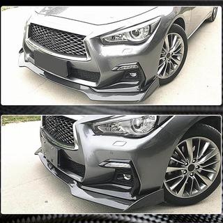 Priekšējā bampera lūpas uzlika Lip V2 (Q50 Sport 2018-2022, oglekļa šķiedra) Infiniti Q50/Q60 2013–2024 foto 4