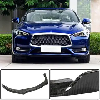 Priekšējā bampera lūpa Lip V1 (Q60 2016-2022, oglekļa šķiedra) Infiniti Q50/Q60 2013–2024 foto 1