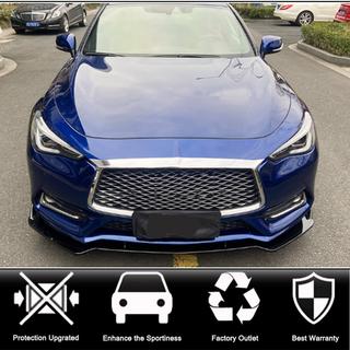 Priekšējā bampera lūpa Lip V2 (Q60 2016-2022, oglekļa šķiedra) Infiniti Q50/Q60 2013–2024 foto 2