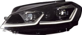 Volkswagen Golf 7/E-Golf 2012–2020 Priekšējie lukturi Silver FullLed (2017-2020, 2 gab.) foto 1